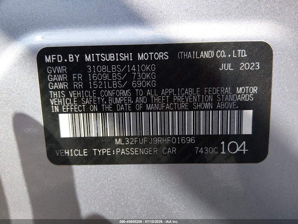 ML32FUFJ9RHF01696 2024 MITSUBISHI MIRAGE G4 photo no. 9