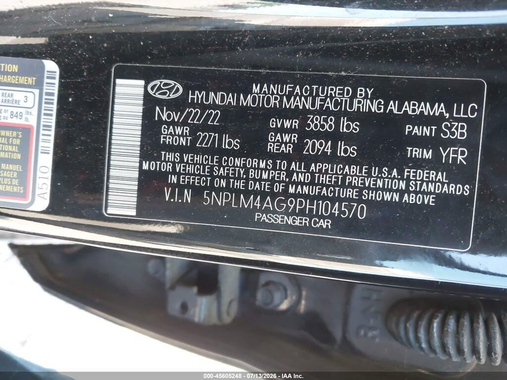 5NPLM4AG9PH104570 2023 HYUNDAI ELANTRA photo no. 9