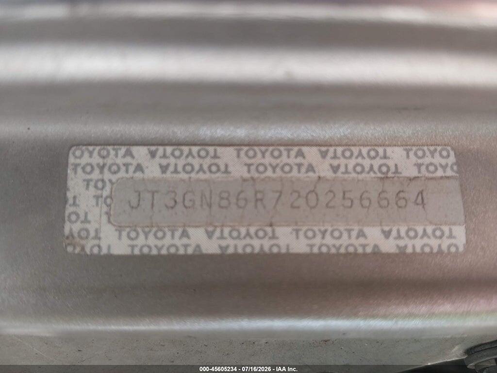 JT3GN86R720256664 2002 TOYOTA 4RUNNER photo no. 9