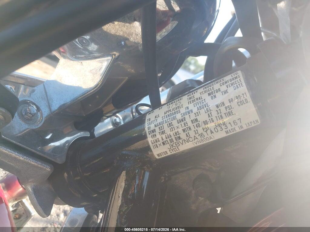 JKBVNCA16TA033167 1996 KAWASAKI VN800 photo no. 10