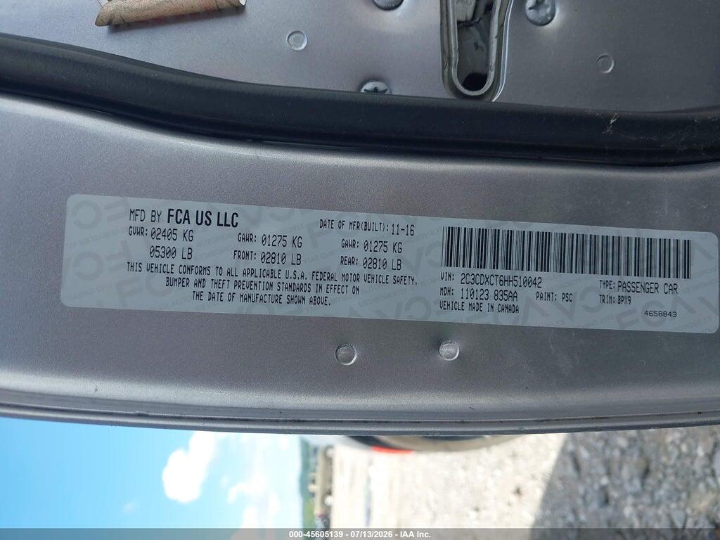 2C3CDXCT6HH510042 2017 DODGE CHARGER photo no. 9
