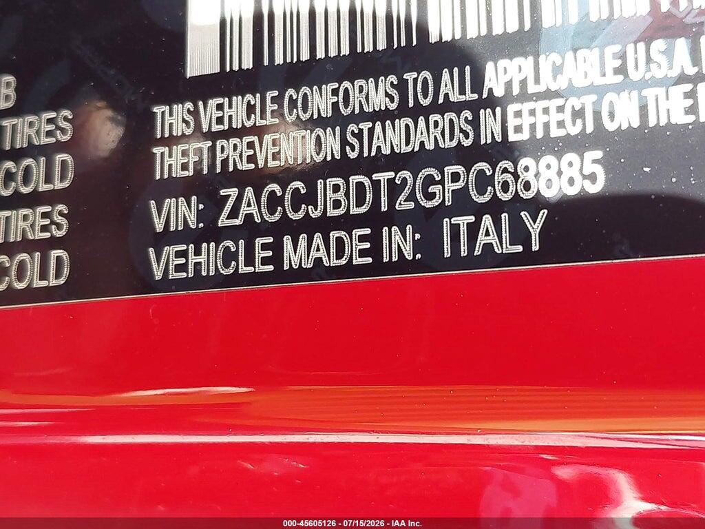 ZACCJBDT2GPC68885 2016 JEEP RENEGADE photo no. 9
