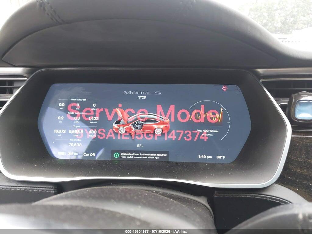 5YJSA1E15GF147374 2016 TESLA MODEL S photo no. 7