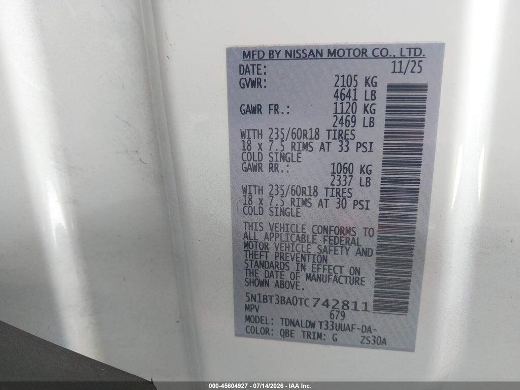 5N1BT3BA0TC742811 2026 NISSAN ROGUE photo no. 9
