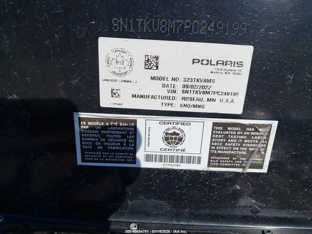SN1TKV8M7PC249199 2023 POLARIS 650 INDY VR1 photo no. 9