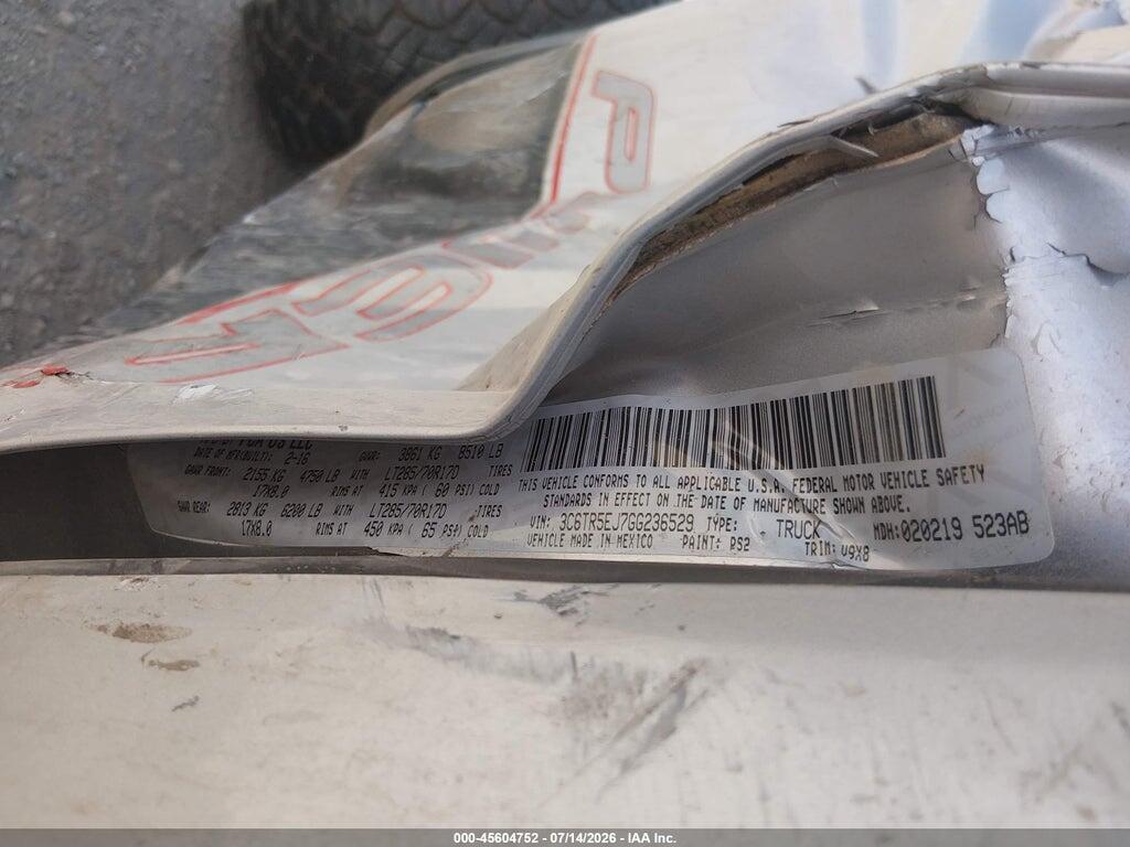 3C6TR5EJ7GG236529 2016 RAM 2500 photo no. 9