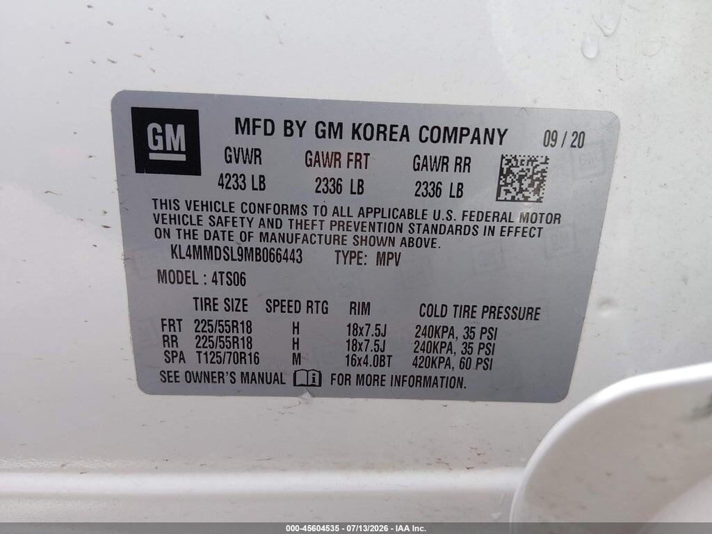 KL4MMDSL9MB066443 2021 BUICK ENCORE GX photo no. 9