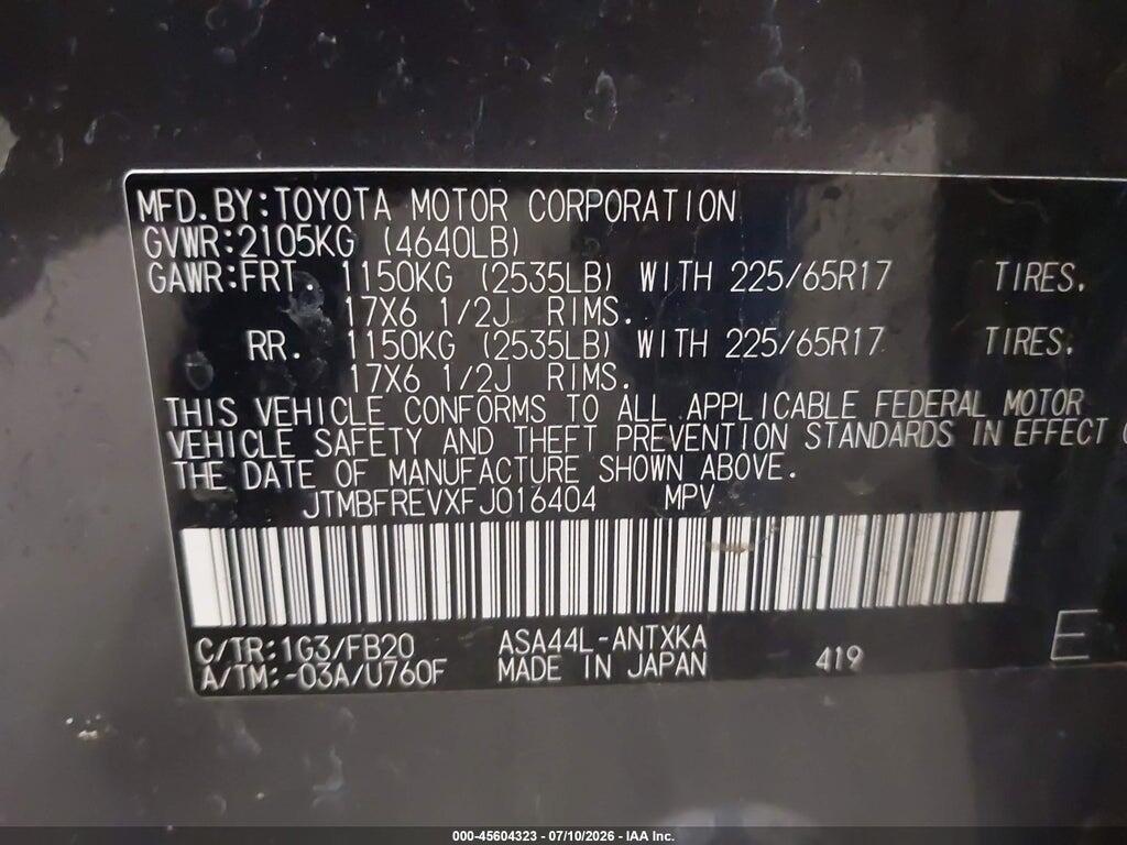 JTMBFREVXFJ016404 2015 TOYOTA RAV4 photo no. 9