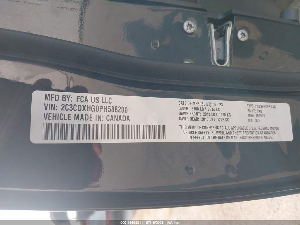 2C3CDXHG0PH588200 2023 DODGE CHARGER photo no. 9