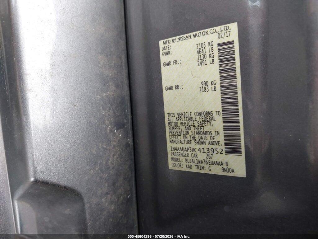 1N4AA6AP3HC413952 2017 NISSAN MAXIMA photo no. 9
