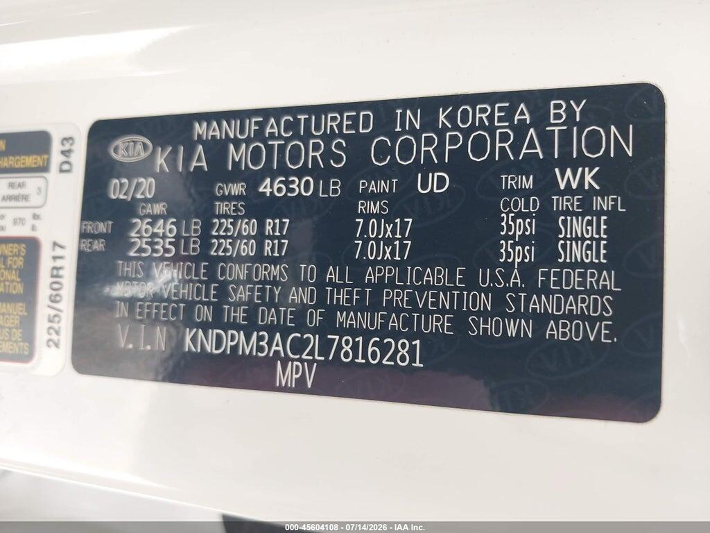 KNDPM3AC2L7816281 2020 KIA SPORTAGE photo no. 9