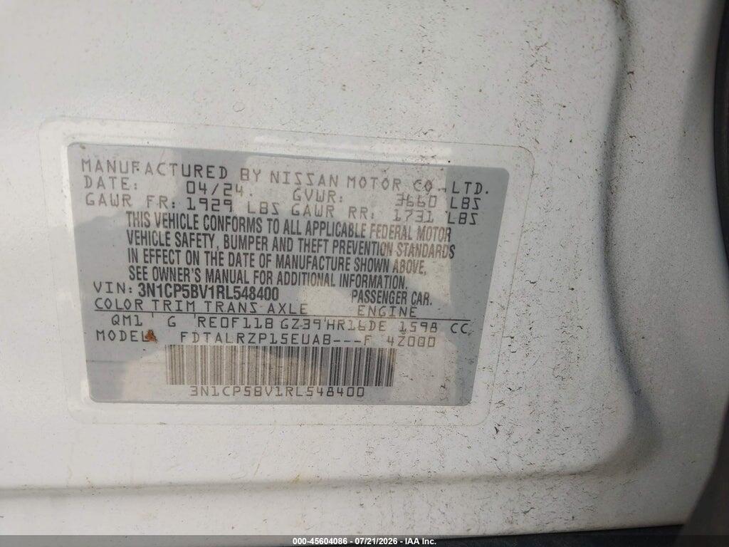 3N1CP5BV1RL548400 2024 NISSAN KICKS photo no. 9