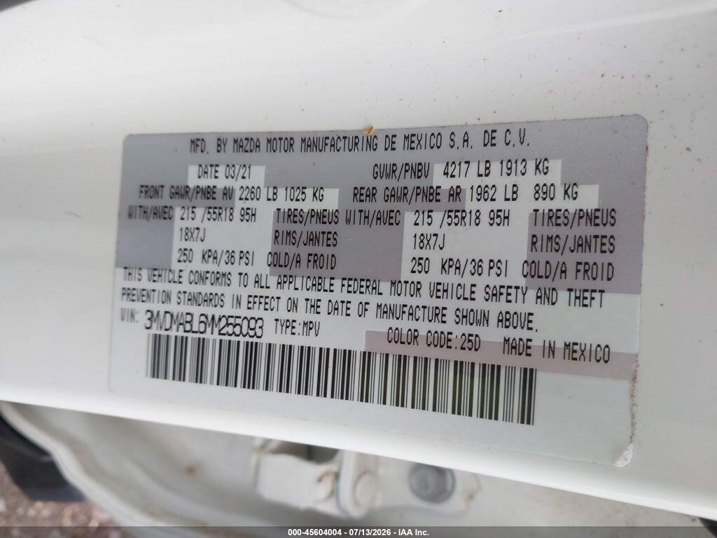 3MVDMABL6MM255093 2021 MAZDA CX-30 photo no. 9