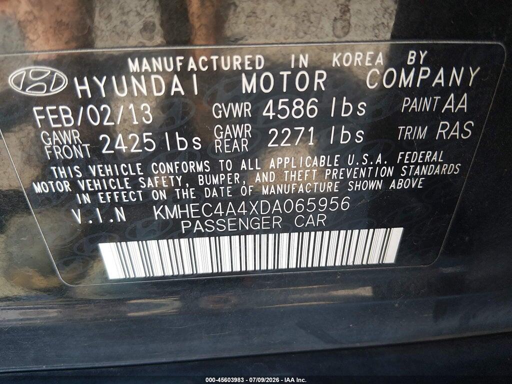 KMHEC4A4XDA065956 2013 HYUNDAI SONATA HYBRID photo no. 9