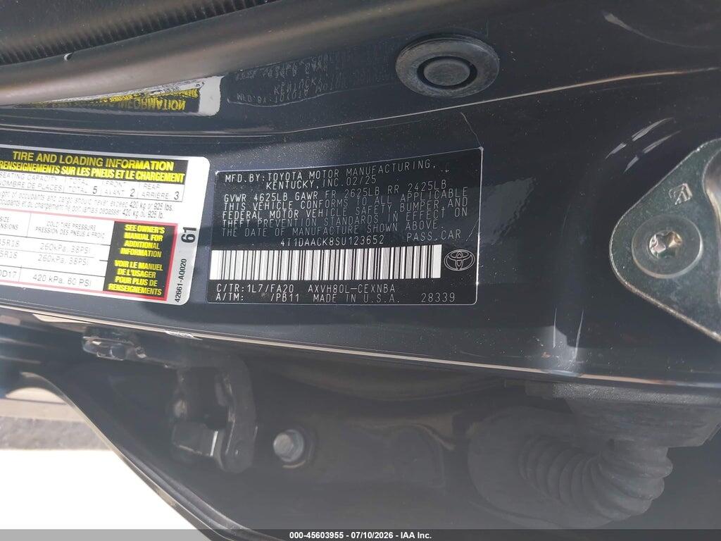 4T1DAACK8SU123652 2025 TOYOTA CAMRY photo no. 9