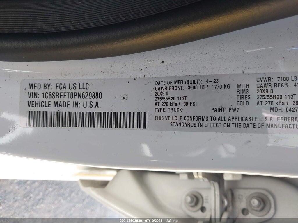 1C6SRFFT0PN629880 2023 RAM 1500 photo no. 9