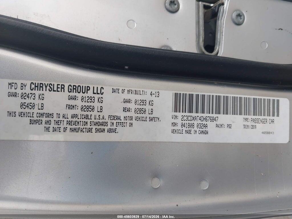 2C3CDXAT4DH676847 2013 DODGE CHARGER photo no. 9