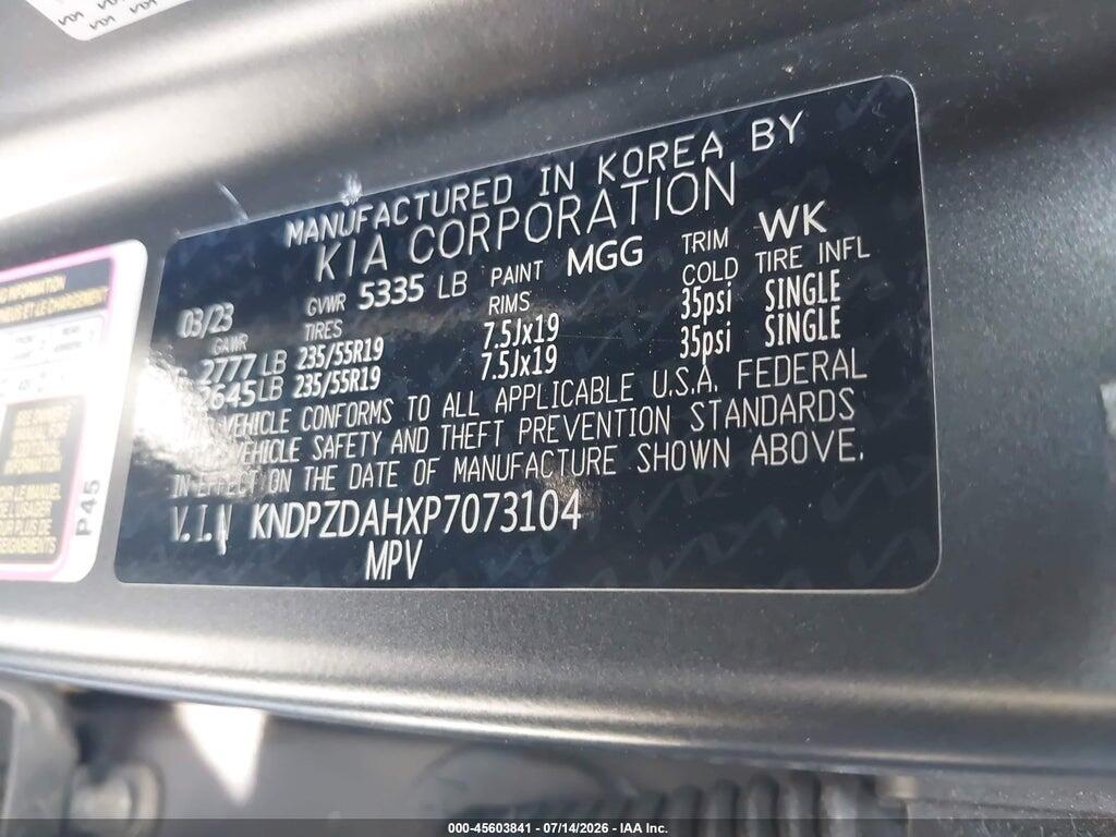 KNDPZDAHXP7073104 2023 KIA SPORTAGE PLUG-IN HYBRID photo no. 9