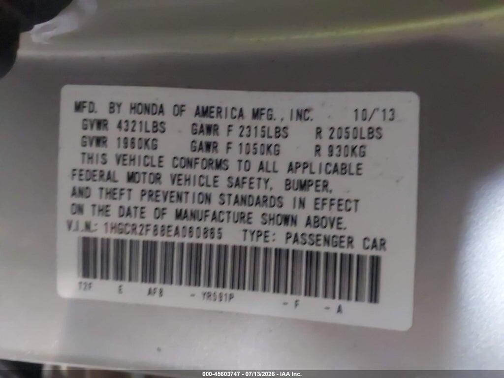 1HGCR2F88EA060865 2014 HONDA ACCORD photo no. 9