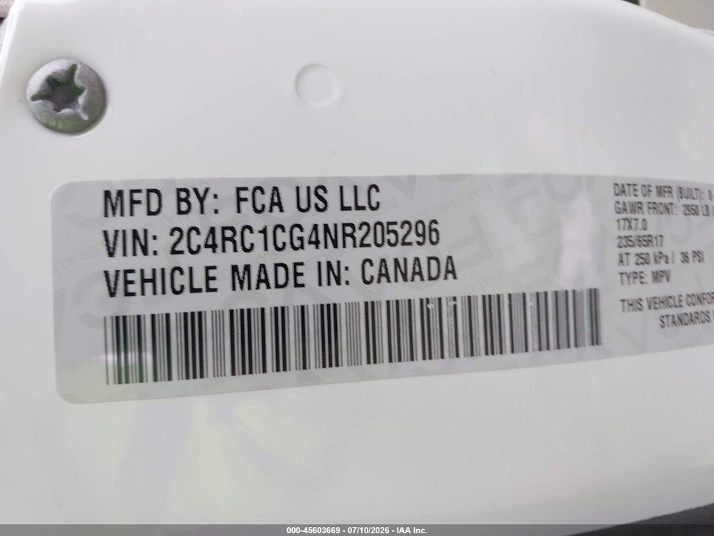 2C4RC1CG4NR205296 2022 CHRYSLER VOYAGER photo no. 9
