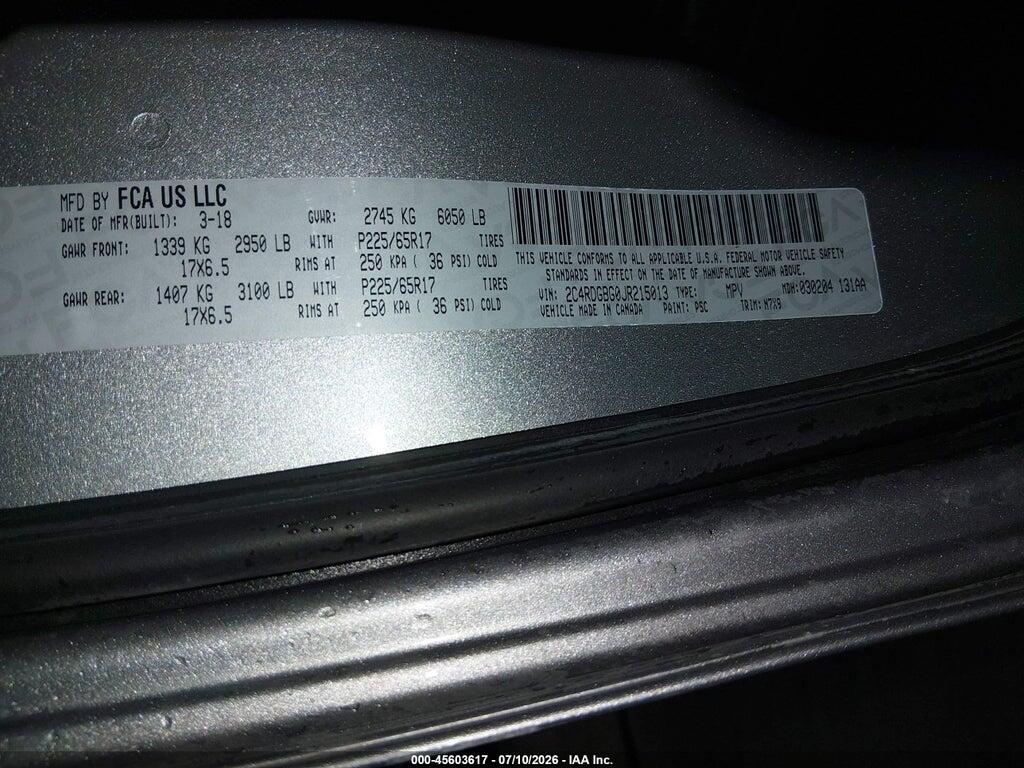 2C4RDGBG0JR215013 2018 DODGE GRAND CARAVAN photo no. 9