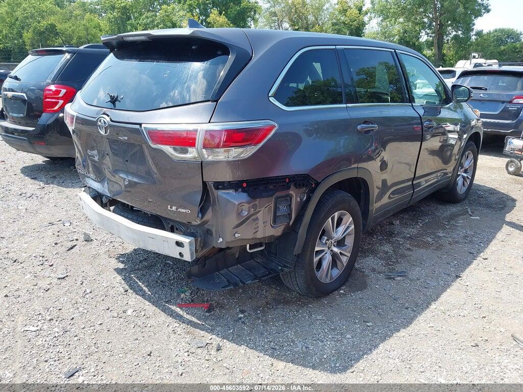 5TDBKRFH1FS149298 2015 TOYOTA HIGHLANDER photo no. 4