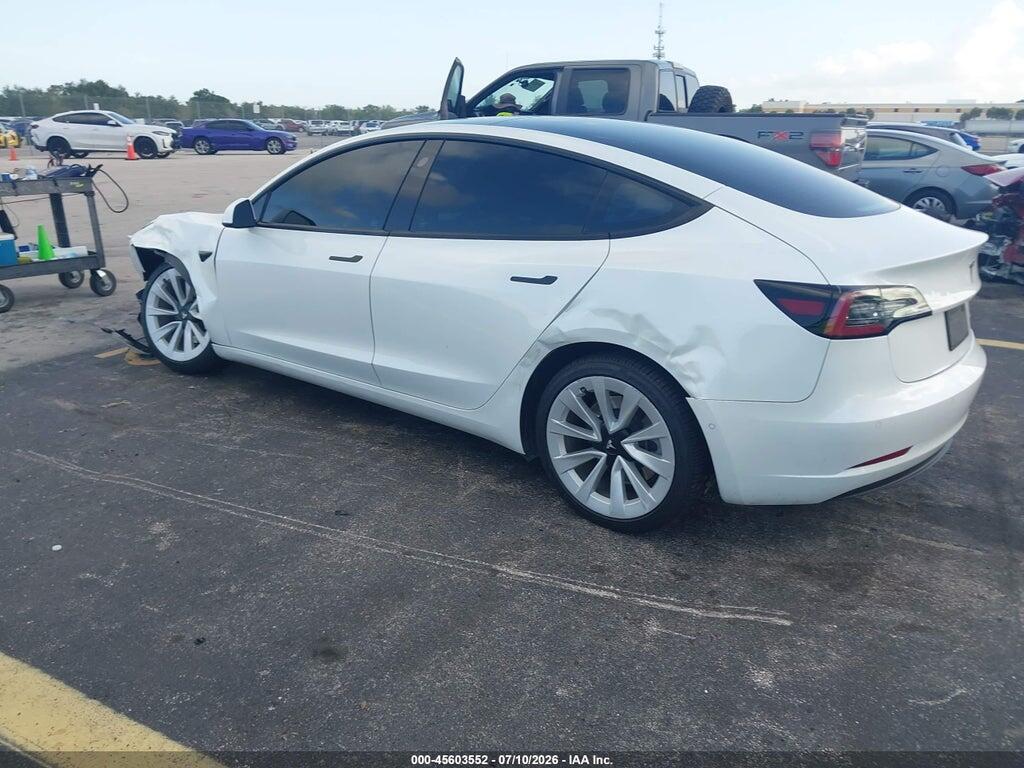 5YJ3E1EB6NF269353 2022 TESLA MODEL 3 photo no. 3