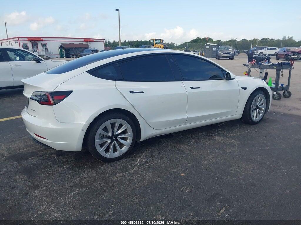 5YJ3E1EB6NF269353 2022 TESLA MODEL 3 photo no. 4