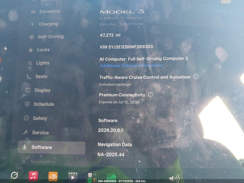 5YJ3E1EB6NF269353 2022 TESLA MODEL 3 photo no. 7