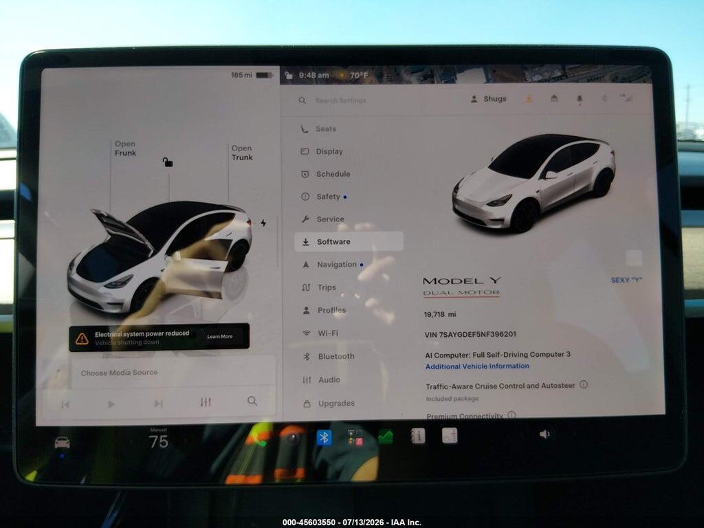 7SAYGDEF5NF396201 2022 TESLA MODEL Y photo no. 7