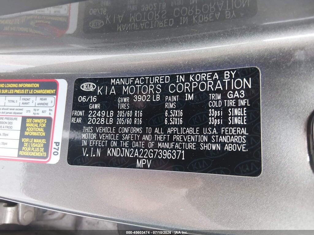 KNDJN2A22G7396371 2016 KIA SOUL photo no. 9