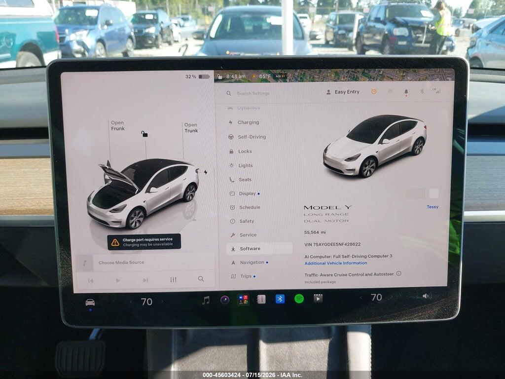 7SAYGDEE5NF428622 2022 TESLA MODEL Y photo no. 7