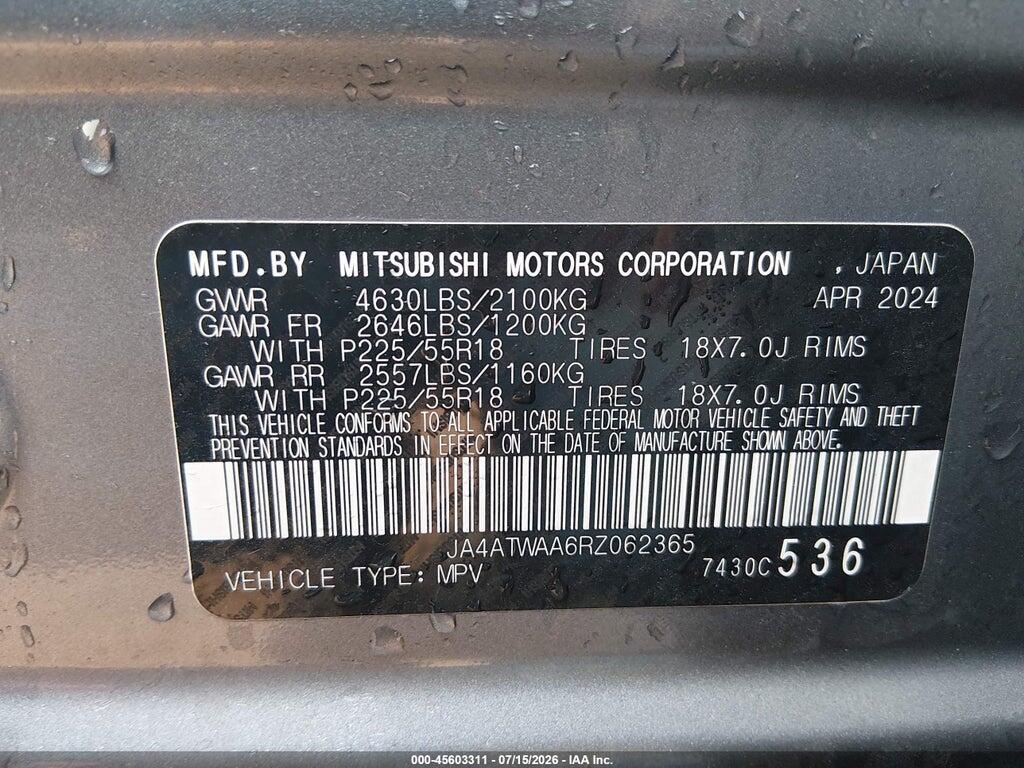 JA4ATWAA6RZ062365 2024 MITSUBISHI ECLIPSE CROSS photo no. 9