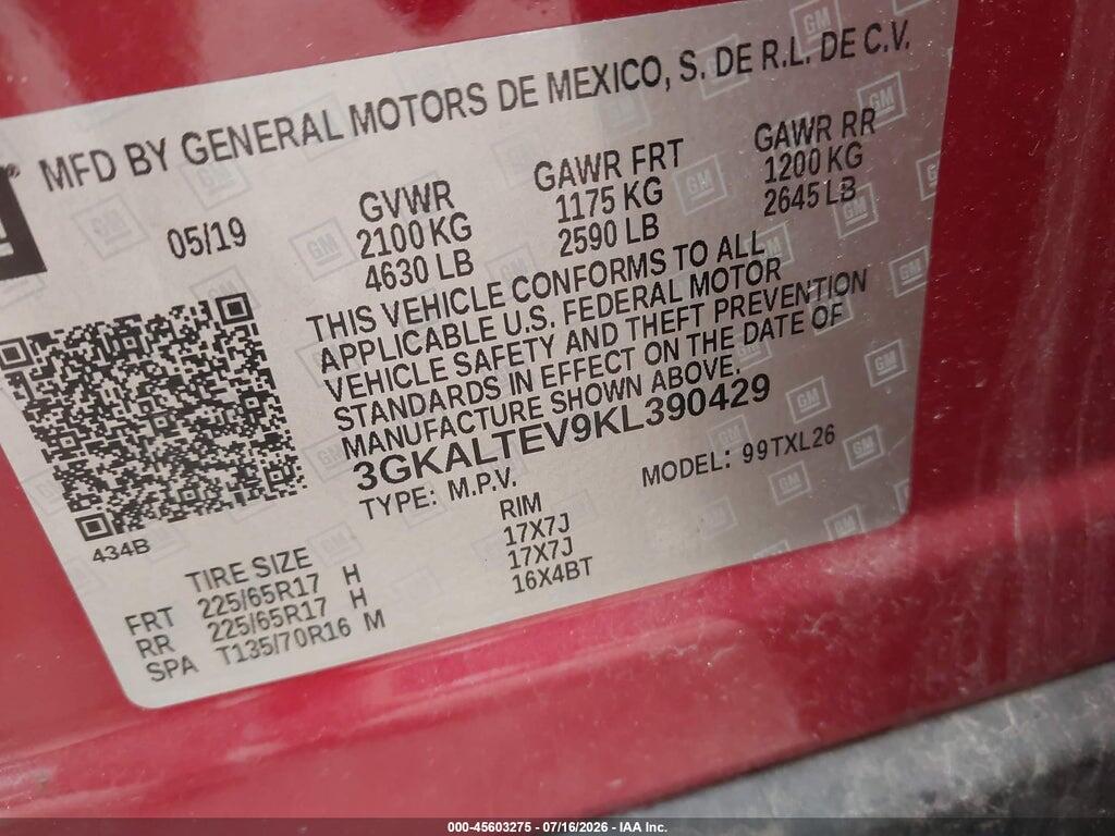 3GKALTEV9KL390429 2019 GMC TERRAIN photo no. 9