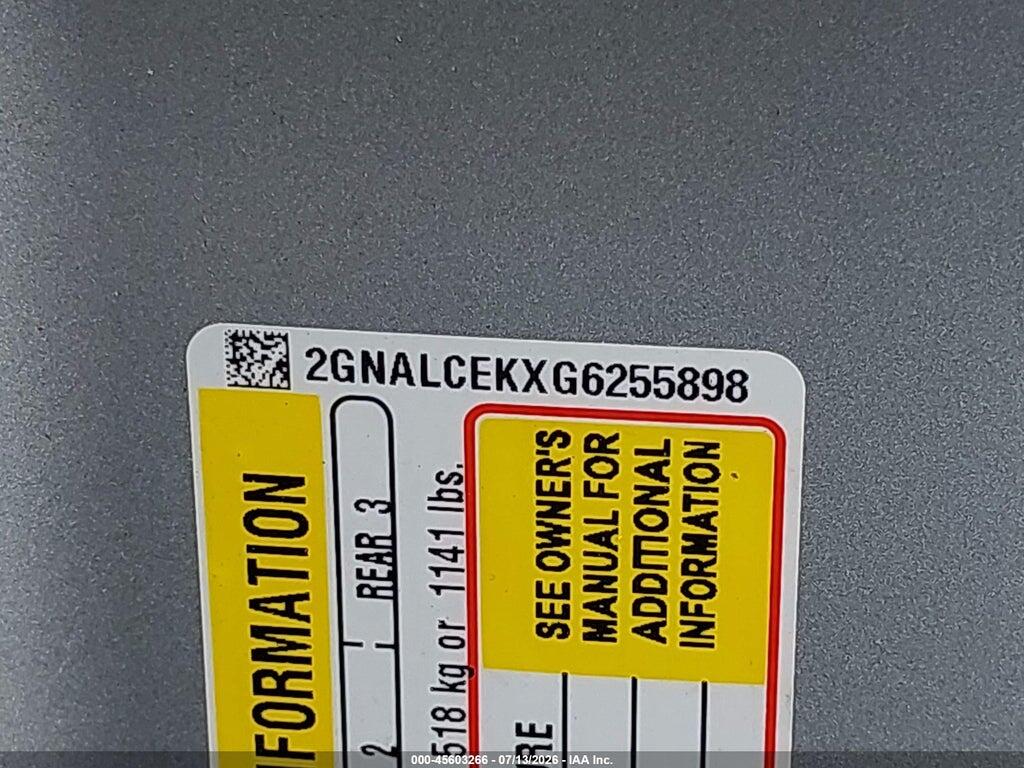 2GNALCEKXG6255898 2016 CHEVROLET EQUINOX photo no. 9