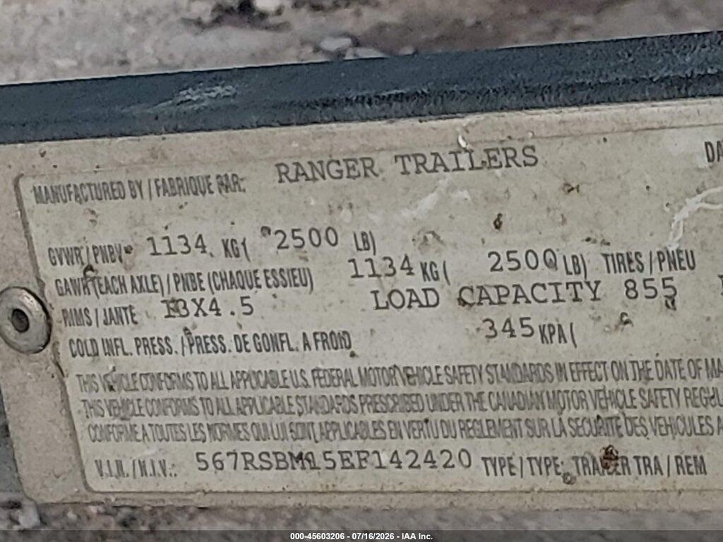 567RSBM15EF142420 2014 RANGER RT188(* photo no. 9