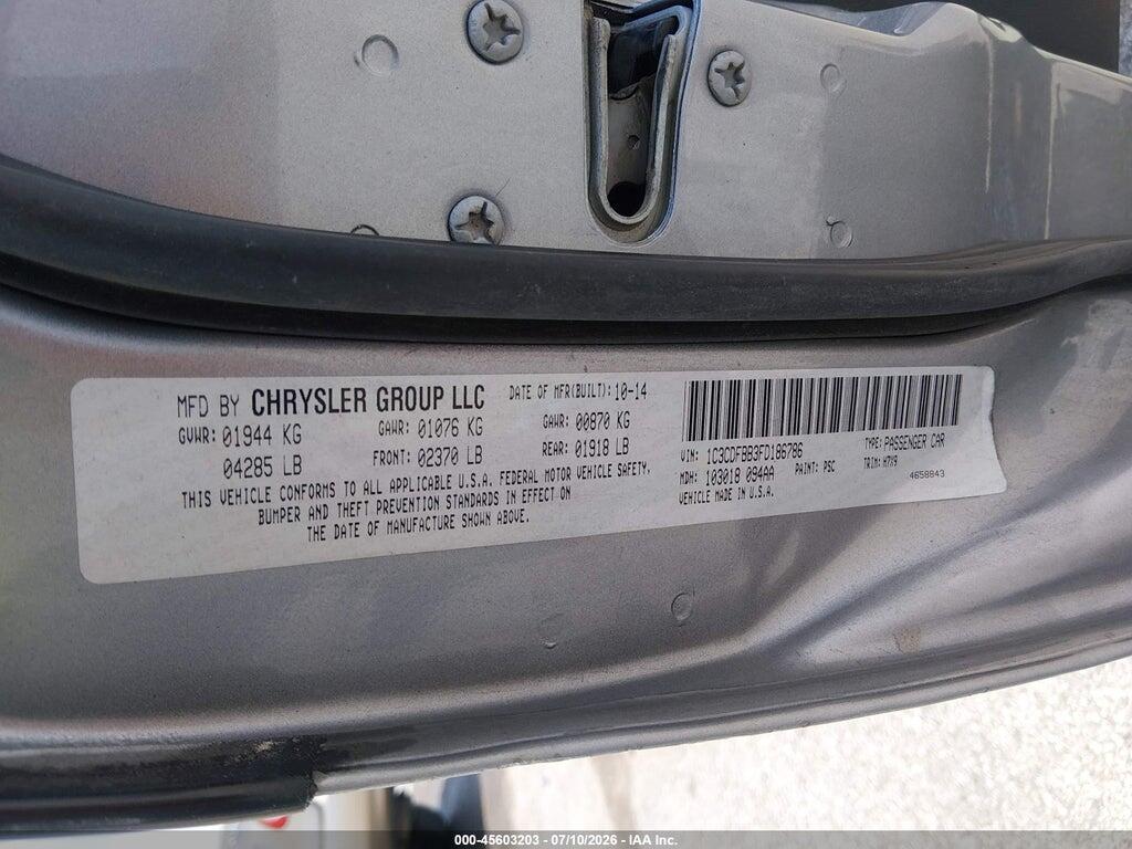 1C3CDFBB3FD186786 2015 DODGE DART photo no. 9