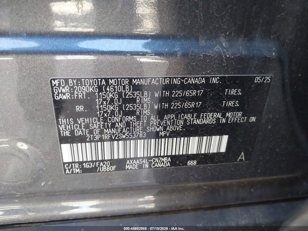 2T3P1RFV2SW553783 2025 TOYOTA RAV4 photo no. 9