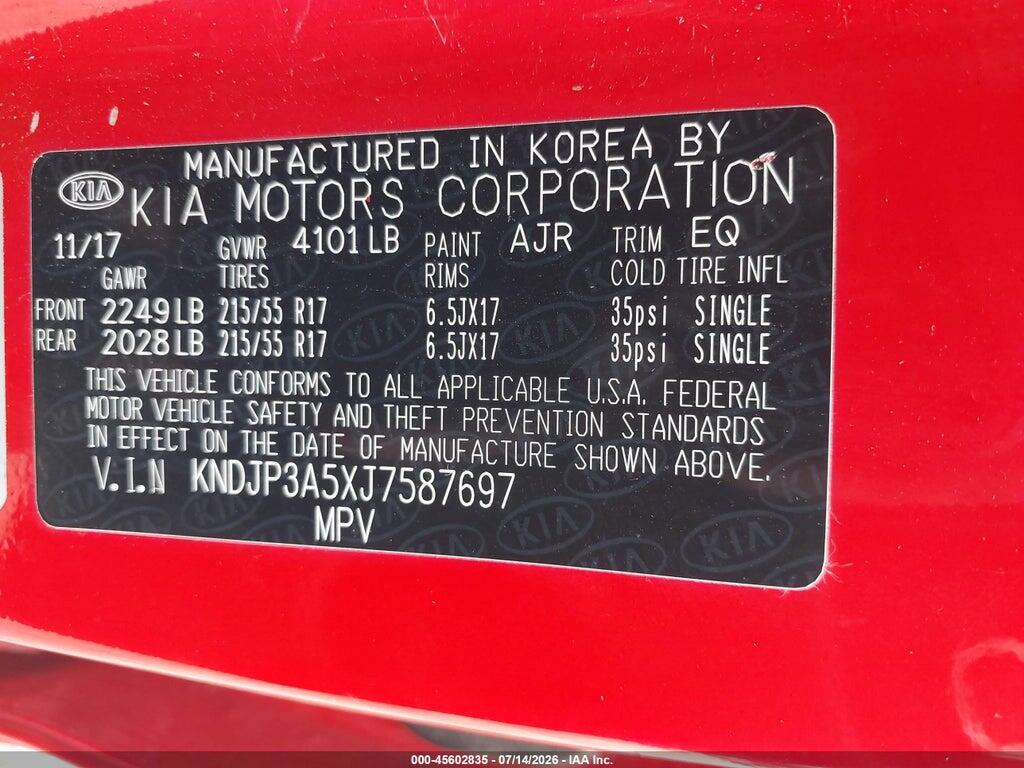 KNDJP3A5XJ7587697 2018 KIA SOUL photo no. 9