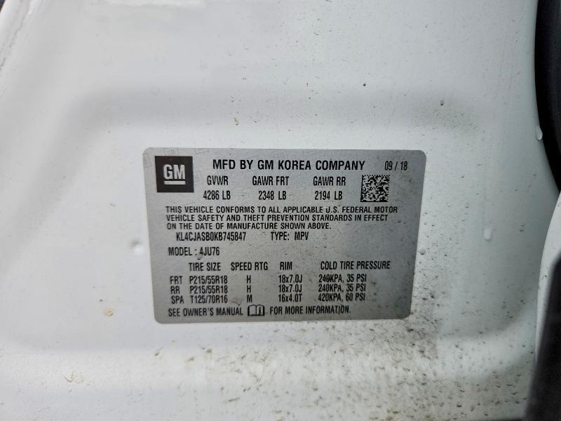 KL4CJASB0KB745847 2019 BUICK ENCORE photo no. 12