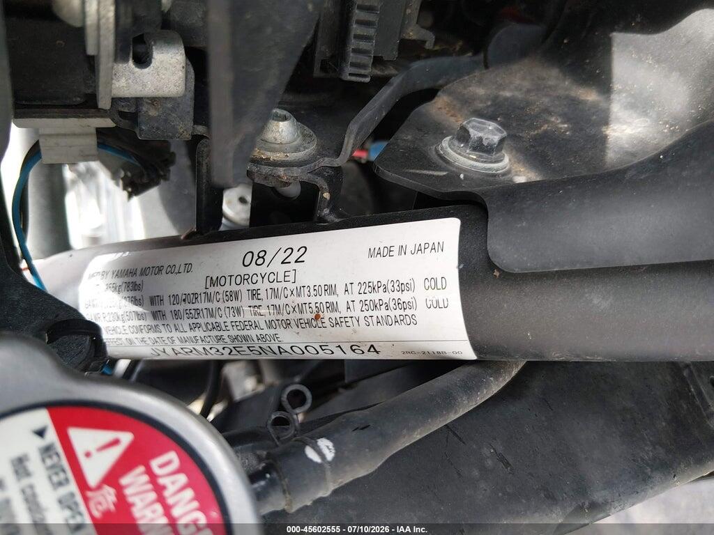 JYARM32E5NA005164 2022 YAMAHA MT07 photo no. 10