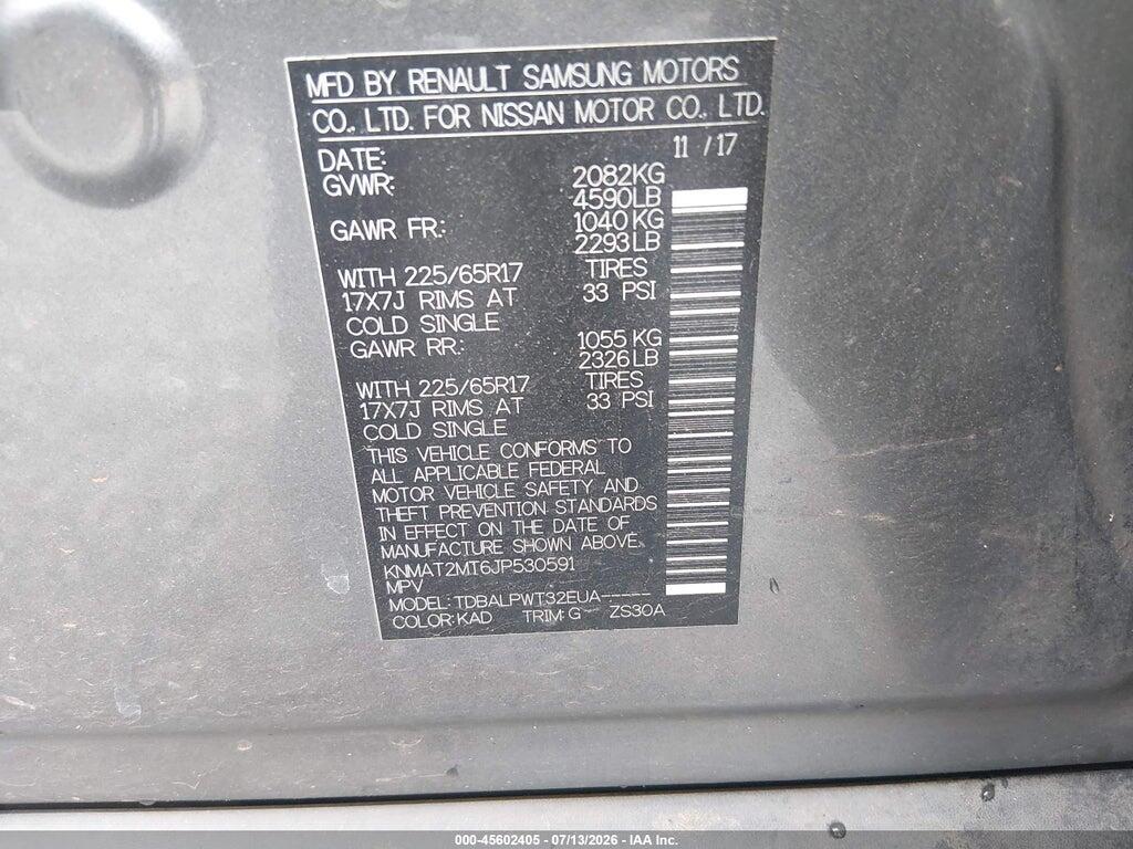 KNMAT2MT6JP530591 2018 NISSAN ROGUE photo no. 9