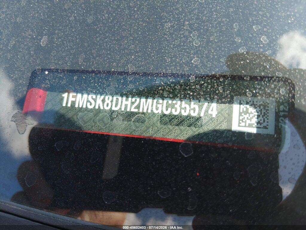 1FMSK8DH2MGC35574 2021 FORD EXPLORER photo no. 9