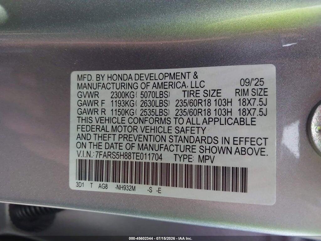 7FARS5H88TE011704 2026 HONDA CR-V HYBRID photo no. 9