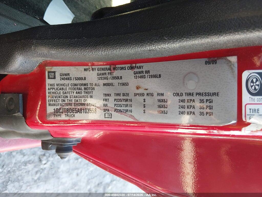 1GCJTBDE5A8103558 2010 CHEVROLET COLORADO photo no. 9