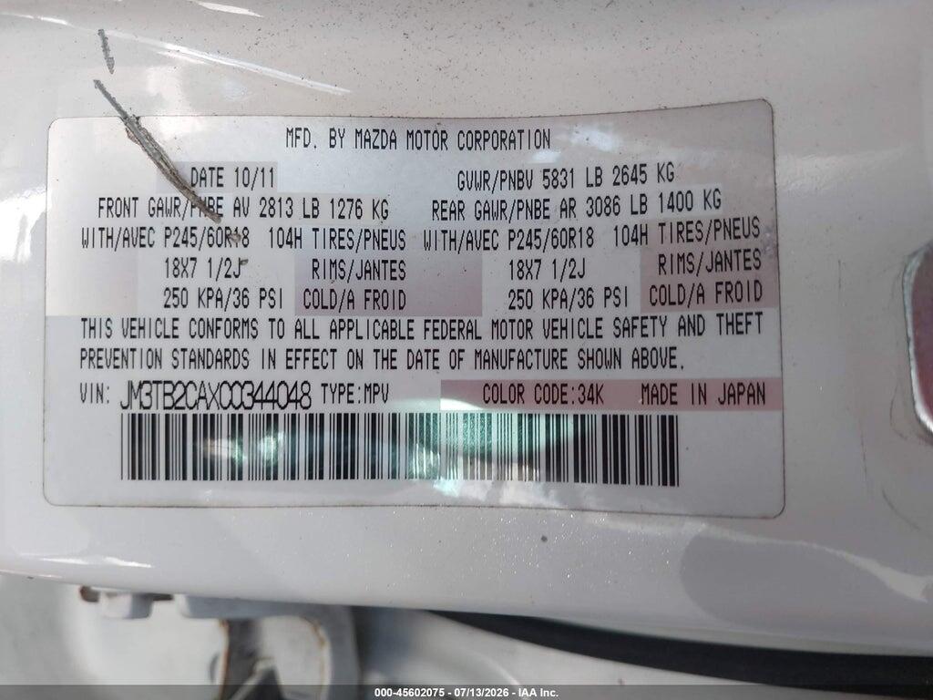 JM3TB2CAXC0344048 2012 MAZDA CX-9 photo no. 9