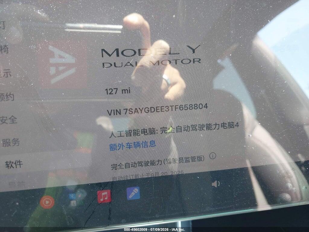 7SAYGDEE3TF658804 2026 TESLA MODEL Y photo no. 7