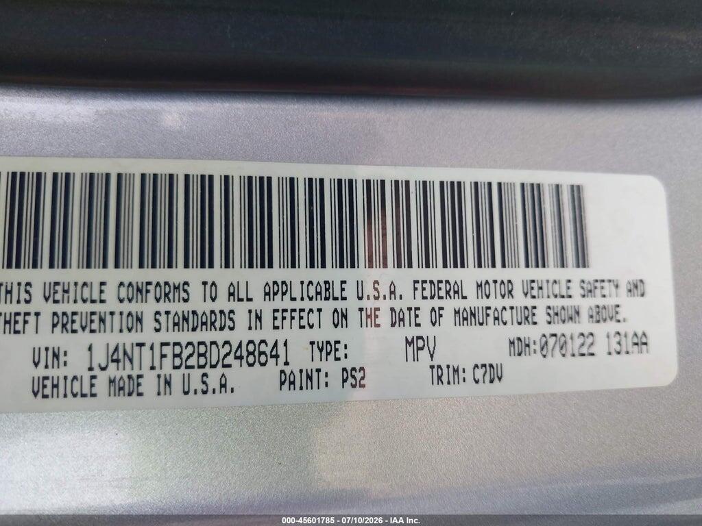 1J4NT1FB2BD248641 2011 JEEP COMPASS photo no. 9