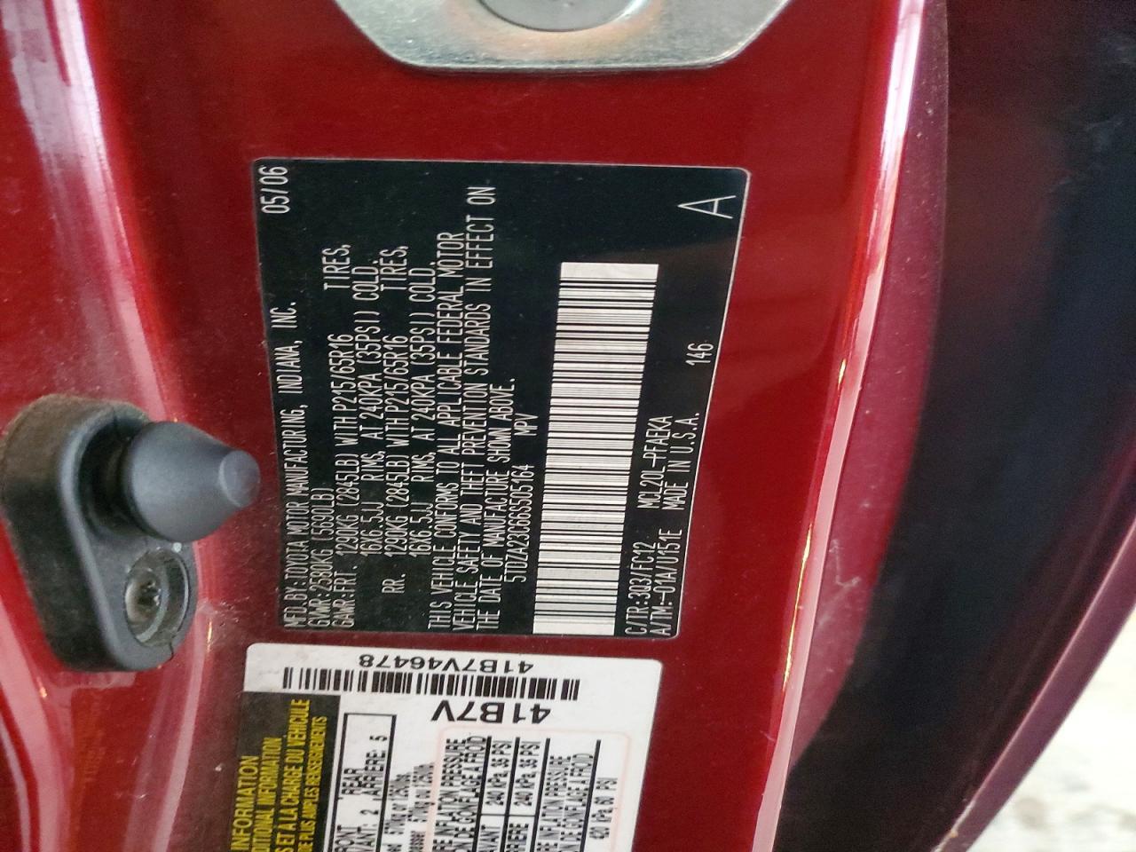 2006 TOYOTA SIENNA LE 7 PASSENGER — Фото 13 из 13