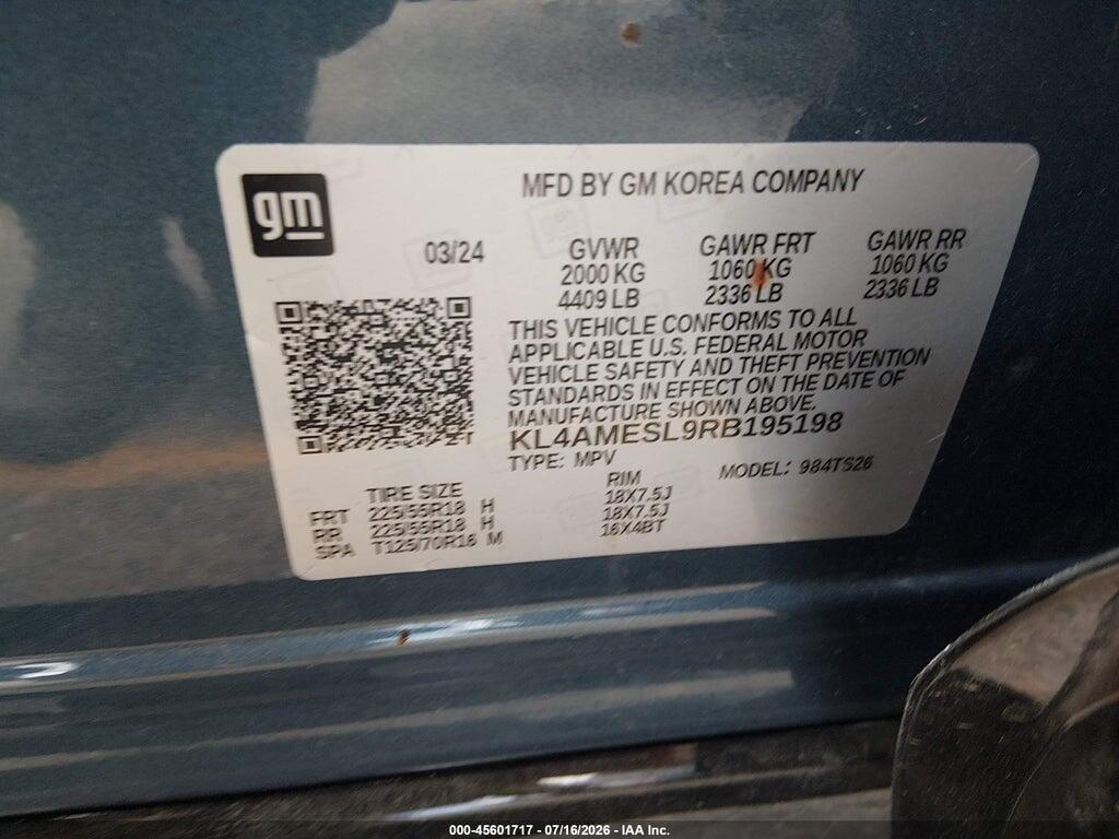 KL4AMESL9RB195198 2024 BUICK ENCORE GX photo no. 9